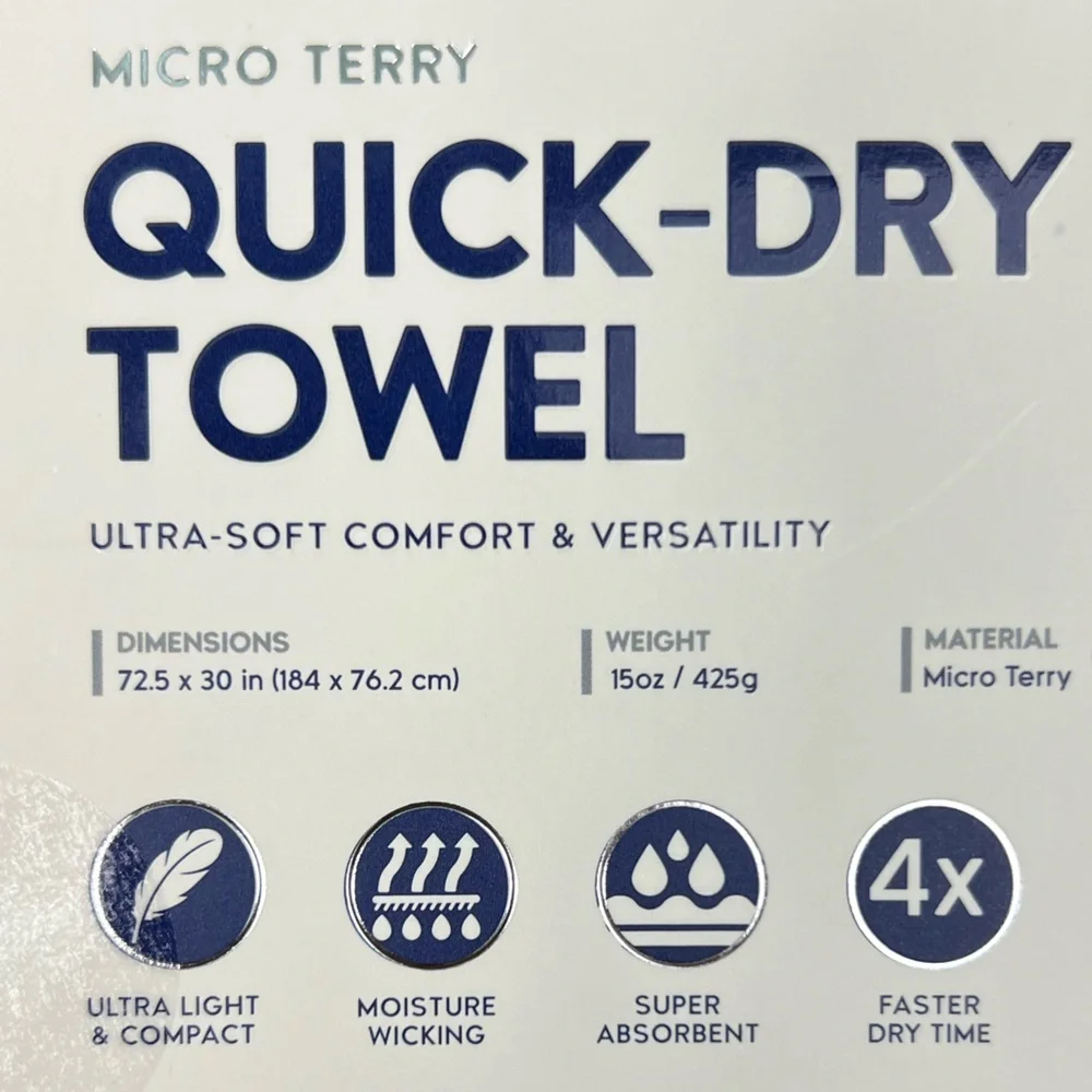 Life Is Good - ‘Summer Fun’ Quick-Dry Towel. 72.5” x 30”. NWT. Firm!